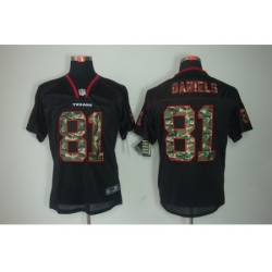 Nike Houston Texans 81 Owen Daniels Black Elite Lights Out Camo Number NFL Jersey