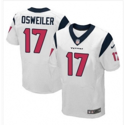 Nike Texans #17 Brock Osweiler White Mens Stitched NFL Elite Jersey