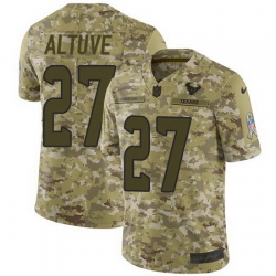 Nike Texans #27 Jose Altuve Camo Mens Stitched NFL Limited 2018 Salute To Service Jersey