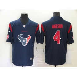 Nike Texans 4 Deshaun Watson Navy Team Big Logo Color Rush Limited Jersey