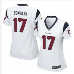 Nike Texans #17 Brock Osweiler White Womens Stitched NFL Elite Jersey