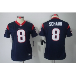 Nike Women Houston Texans #8 Schaub Blue Color[NIKE LIMITED Jersey]