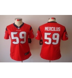 Women Nike NFL Houston Texans 59# Mercilus Orange Color[NIKE LIMITED Jersey]