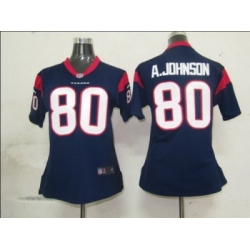 Women Nike NFL Houston Texans 80 Johnson Game Jersey