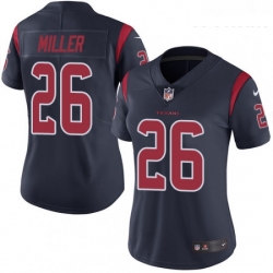 Womens Nike Houston Texans 26 Lamar Miller Limited Navy Blue Rush Vapor Untouchable NFL Jersey