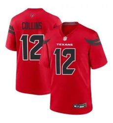 Youth Houston Texans 12 Nico Collins Red 2024 2nd Alternate F U S E Vapor Stitched Jersey