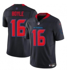 Youth Houston Texans 16 Tim Boyle Navy 2024 2nd Alternate F U S E Vapor Stitched Football Jersey