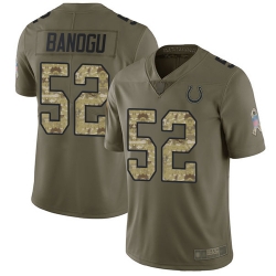 Colts 52 Ben Banogu Olive Camo Men Stitched Football Limited 2017 Salute To Service Jersey