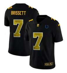 Indianapolis Colts 7 Jacoby Brissett Men Black Nike Golden Sequin Vapor Limited NFL Jersey