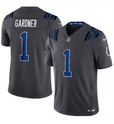 Men Indianapolis Colts 1 Sauce Gardner Dark Gray 2026 F U S E Rivalries Collection Limited Stitched Football Jersey Men Indianapolis Colts 1 Sauce Gardner Dark Gray 2026 F U S E Rivalries Collection Limited Stitched Football Jersey