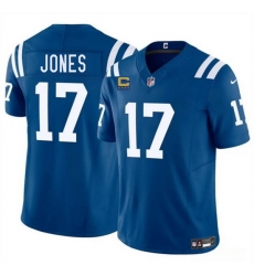Men Indianapolis Colts 17 Riley Leonard Blue 2025 F U S E  With 4 Star C Patch Vapor Limited Stitched Football Jersey