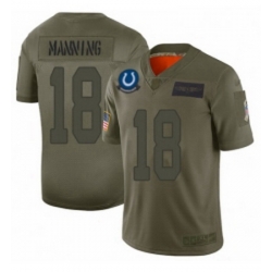 Men Indianapolis Colts 18 Peyton Manning Limited Camo 2019 Salute to Service Football Jersey