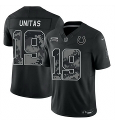 Men Indianapolis Colts 19 Johnny Unitas Black F U S E 2026 Salute to Service Limited Stitched Football Jersey Men Indianapolis Colts 19 Johnny Unitas Black F U S E 2026 Salute to Service Limited Stitched Football Jersey