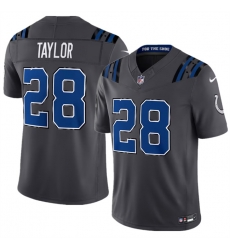 Men Indianapolis Colts  28 Jonathan Taylor Dark Gray 2026 F U S E  Rivalries Collection Limited Stitched Football Jersey