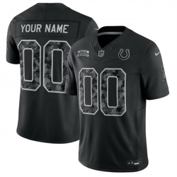 Men Indianapolis Colts Active Player Custom Black F U S E  2026 Salute to Service Limited Stitched Football Jersey
