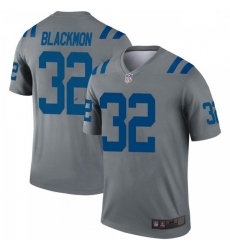 Men Indianapolis Colts Julian Blackmon Inverted Jersey Gray Legend