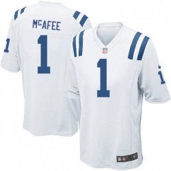 Men Nike Indianapolis Colts 1 Pat McAfee Game White NFL Jersey