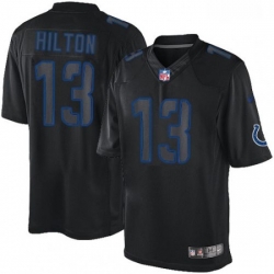 Men Nike Indianapolis Colts 13 TY Hilton Limited Black Impact NFL Jersey