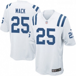 Men Nike Indianapolis Colts 25 Marlon Mack Game White NFL Jersey