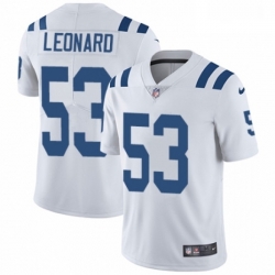 Men Nike Indianapolis Colts 53 Darius Leonard White Vapor Untouchable Limited Player NFL Jersey