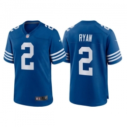 Men's Indianapolis Colts #2 Matt Ryan Blue Stitched Football Jersey