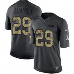 Nike Colts #29 Mike Adams Black Mens Stitched NFL Limited 2016 Salute to Service Jersey