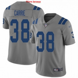 Nike Colts 38 T J  Carrie Gray Men Stitched NFL Limited Inverted Legend Jersey