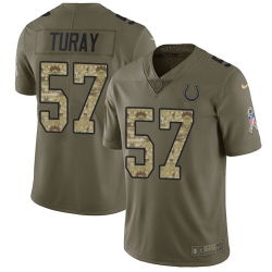 Nike Colts #57 Kemoko Turay Olive Camo Mens Stitched NFL Limited 2017 Salute to Service Jersey