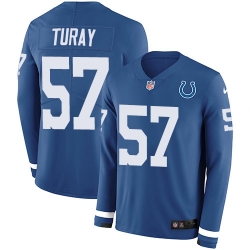 Nike Colts 57 Kemoko Turay Royal Blue Team Color Men s Stitched NFL Limited Therma Long Sleeve Jersey