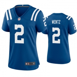 Women Indianapolis Colts Carson Wentz 2 Blue Vapor Limited Jersey