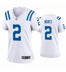 Women Indianapolis Colts Carson Wentz 2 White Vapor Limited Jersey