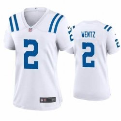 Women Indianapolis Colts Carson Wentz 2 White Vapor Limited Jersey