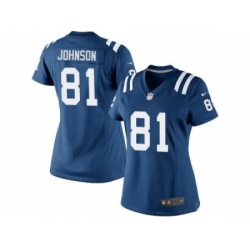 Women Nike Indianapolis Colts 81 Andre Johnson blue NFL Jersey