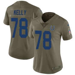 Womens Nike Colts #78 Ryan Kelly Olive  Stitched NFL Limited 2017 Salute to Service Jersey