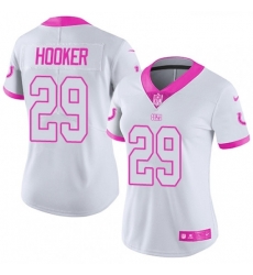 Womens Nike Indianapolis Colts 29 Malik Hooker Limited WhitePink Rush Fashion NFL Jersey