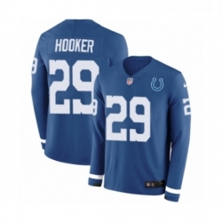 Youth Nike Indianapolis Colts 29 Malik Hooker Limited Blue Therma Long Sleeve NFL Jersey