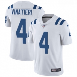 Youth Nike Indianapolis Colts 4 Adam Vinatieri White Vapor Untouchable Limited Player NFL Jersey