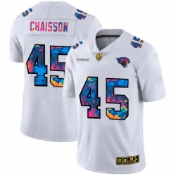 Jacksonville Jaguars 45 K 27Lavon Chaisson Men White Nike Multi Color 2020 NFL Crucial Catch Limited NFL Jersey