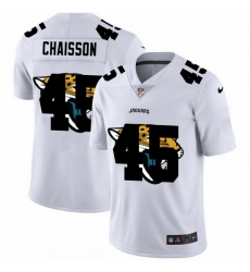 Jacksonville Jaguars 45 K 27Lavon Chaisson White Men Nike Team Logo Dual Overlap Limited NFL Jersey