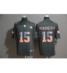 Jaguars 15 Gardner Minshew II 2019 Black Salute To Service USA Flag Fashion Limited Jersey