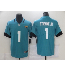 Men Jacksonville Jaguars 1 Travis Etienne Jr Blue 2021 Vapor Untouchable Stitched NFL Nike Limited Jersey