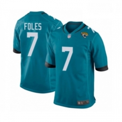 Men Jacksonville Jaguars 7 Nick Foles Game Teal Green Alternate Football Jersey