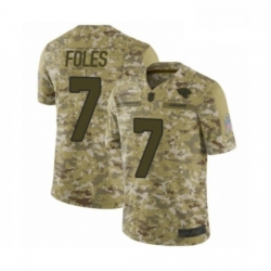 Men Jacksonville Jaguars 7 Nick Foles Limited Camo 2018 Salute to Service Football Jersey