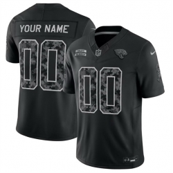 Men Jacksonville Jaguars Active Player Custom Black F U S E  2026 Salute to Service Limited Stitched Football Jersey