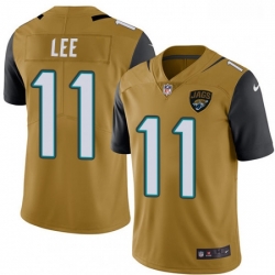 Men Nike Jacksonville Jaguars 11 Marqise Lee Limited Gold Rush Vapor Untouchable NFL Jersey