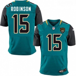 Men Nike Jacksonville Jaguars 15 Allen Robinson Teal Green Team Color Vapor Untouchable Elite Player NFL Jersey