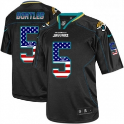 Men Nike Jacksonville Jaguars 5 Blake Bortles Elite Black USA Flag Fashion NFL Jersey