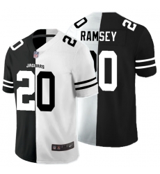 Nike Jaguars 20 Jalen Ramsey Black And White Split Vapor Untouchable Limited Jersey