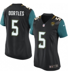 Womens Nike Jacksonville Jaguars 5 Blake Bortles Game Black Alternate NFL Jersey