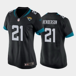 women c.j. henderson jacksonville jaguars black game jersey 